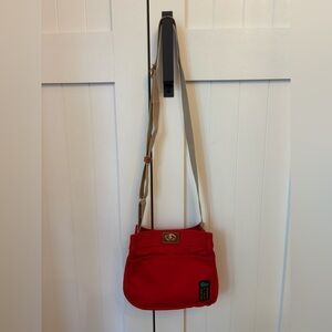 Dooney & Bourke Red Canvas Crossbody 20 Classic Red Bag EUC Looks New!